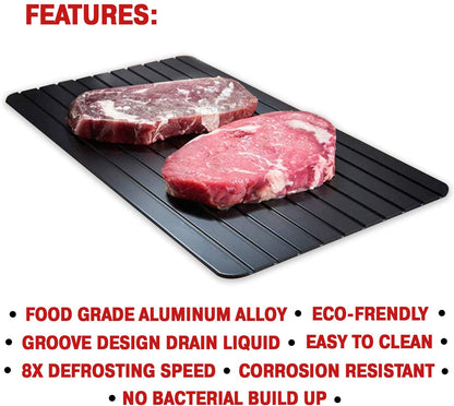 Defrost Tray  Nonstick, Fast Defrosting Kitchen Tool | 35.5cm x 20.5cm | Defrosting Meats, Poultry, Fish, And Vegetables