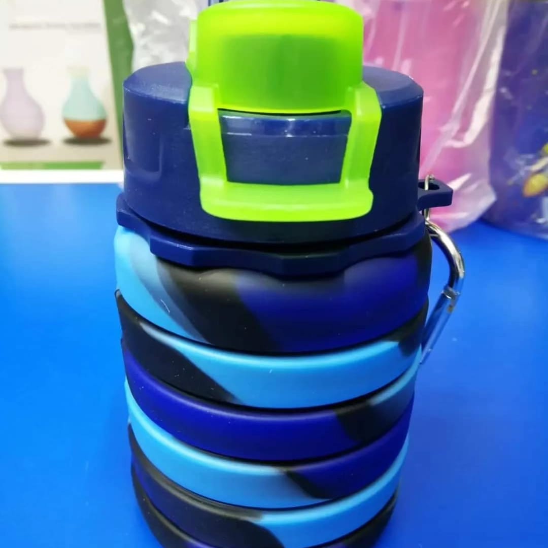 500ml Portable Silicone Collapsible Water Bottle | Folding Design | Travel Friendly | Leak Proof