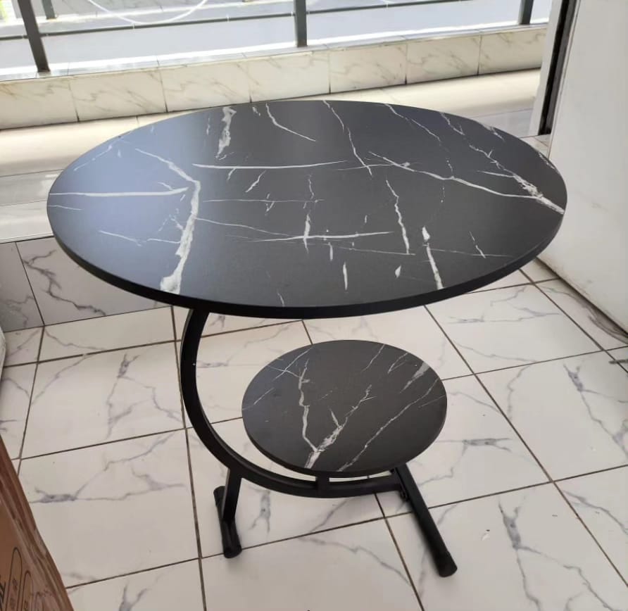 Marble Textured Side Stool