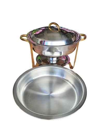 5.0L - Oval Cheffing Dish with Golden Stand