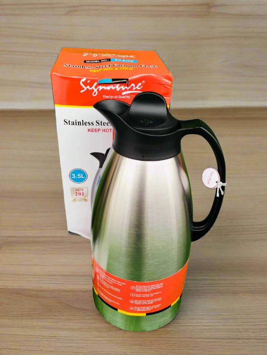 Signature 3.5L Capacity Vacuum Insulated  Stainless Steel | Leak-Proof Designed with Ergonomic Handle