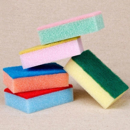 10 Pcs Doubl-Sided Dishwashing Sponge | Dual Sided for Scrubbing and Wiping