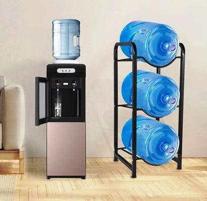 6 Water Bottle Holder Rack | Heavy Duty Carbon Steel Storage for 3 Gallon & 5 Gallon Water Jugs