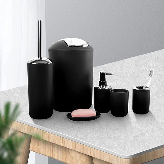 6 Piece Bathroom Accessories Set | Stylish & Functional Bathroom Organization