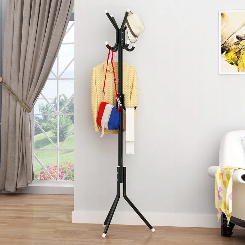 Standing Coat Rack | Metal Design for Organized Clothing Storage | 17.5 x 4.5 cm