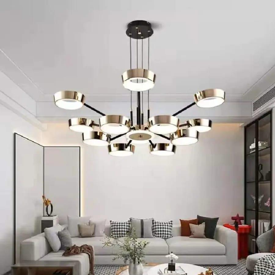 Modern Centre Piece Chandeliers 12 Bulbs Design 80W Elegant Ceiling Light Fixture Light for Dining Rooms Room Living Entryways Living Areas