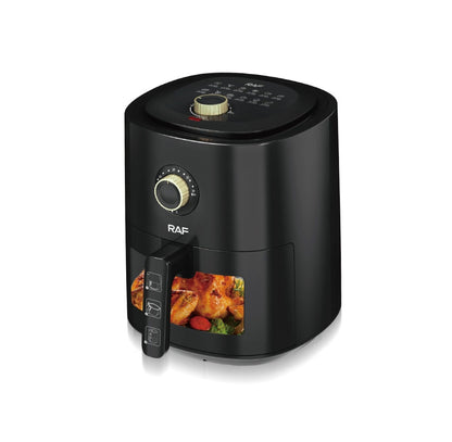 RAF 6L Multifunctional Air Fryer | 1500W Visible Air Fryer Machine with 360° Air Circulation for French Fries & More, Large Capacity Cookware