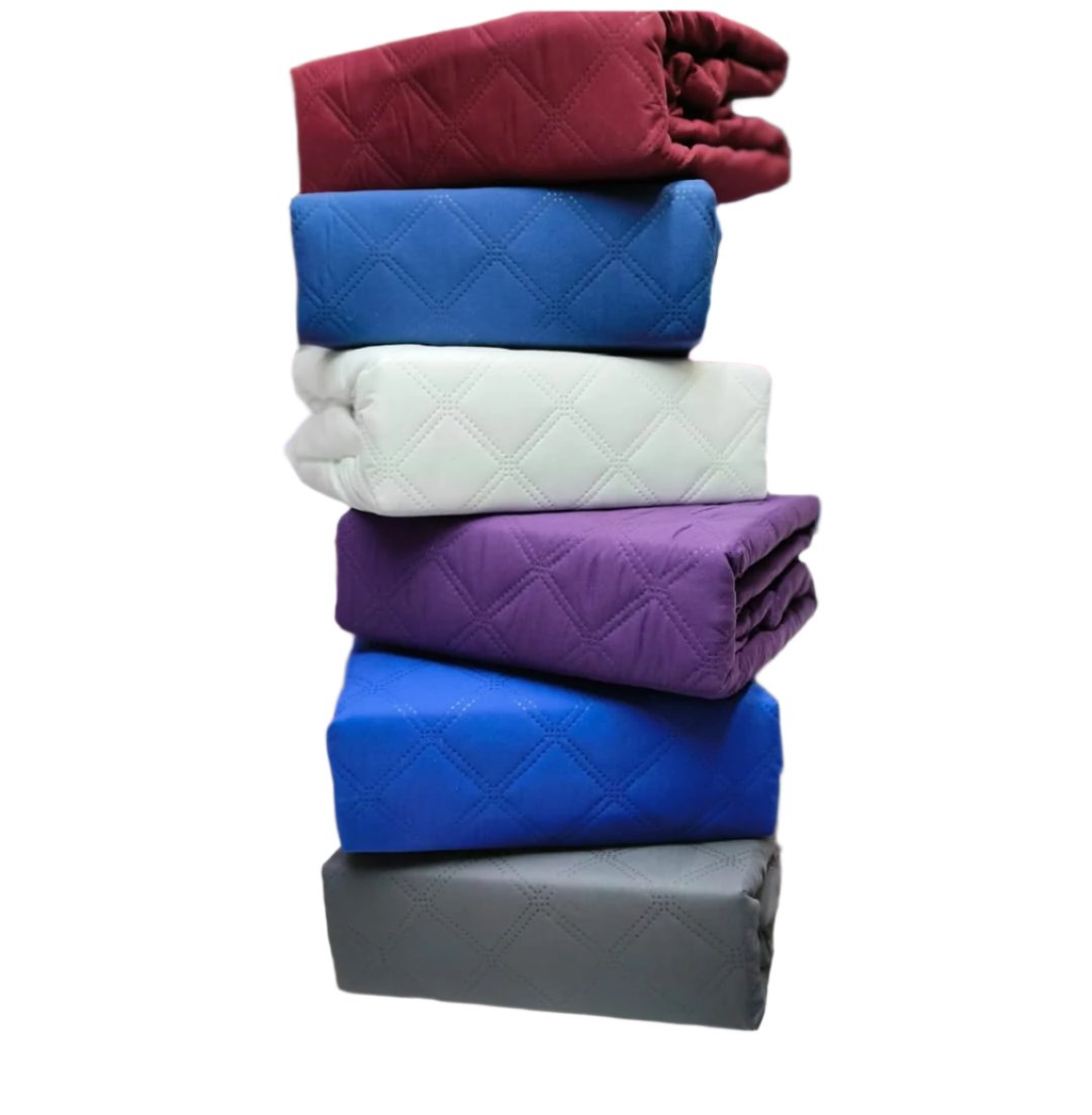 Waterproof Mattress Protectors | Size 6 by 6| Available in White, Maroon, Beige, Sky Blue, Navy Blue, Royal Blue, Grey, Purple