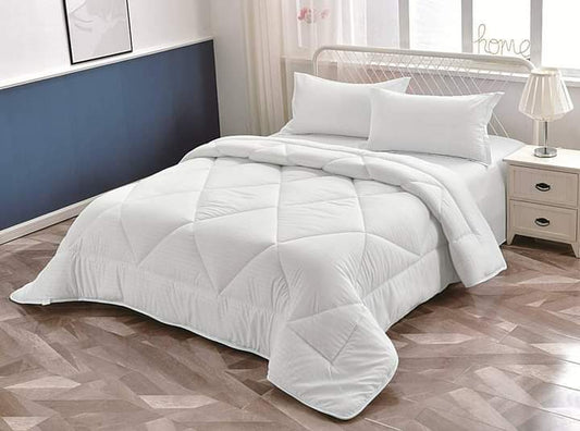 White Striped Binded Duvet Set | Size 6x7 | Includes Duvet Cover, Bedsheet, and 2 Pillow Cases | Elegant and Comfortable