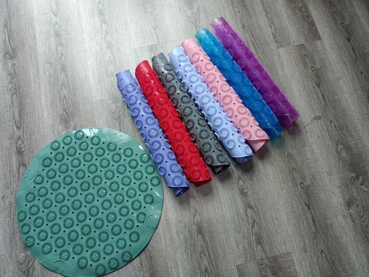 Bathtub Round Anti-Slip Bathroom Mat 55x55cm| Toilet Mats | Bathroom Ornament| Household Non-slip Mats| Multiple Colors | Bathroom Decor