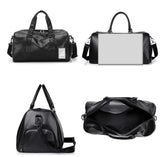 High Quality Leather Duffle Bag | Black | 46x28x25 cm | Ideal for Business, Gym, and Travel