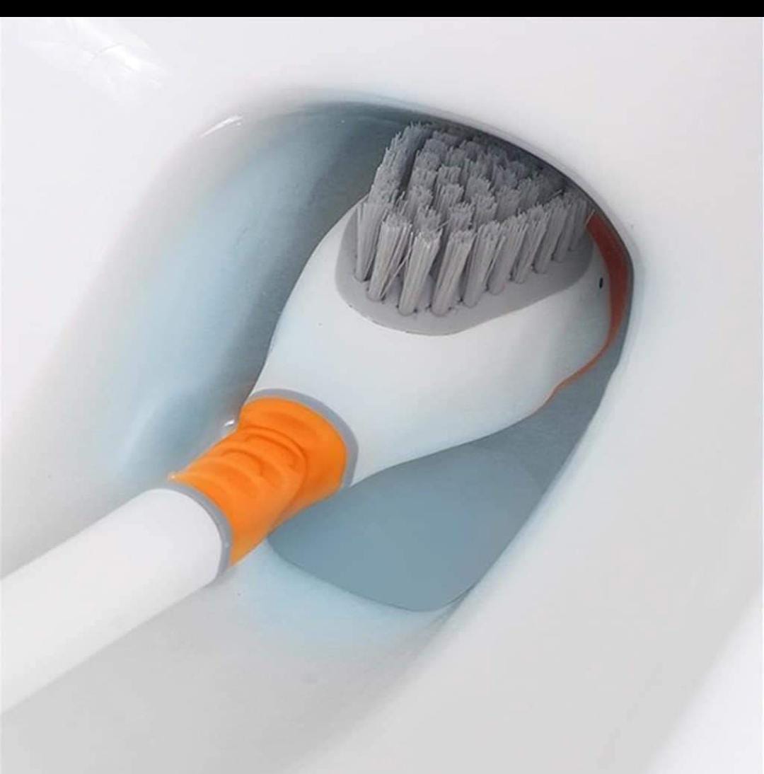 Duck shaped toilet brush holder + silicone toilet brush