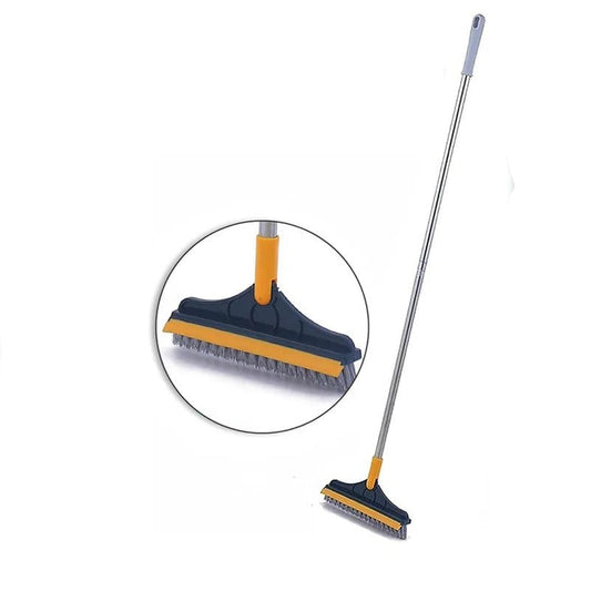 2-in-1 Scrubbing Brush with Squeegee Rubber Blade