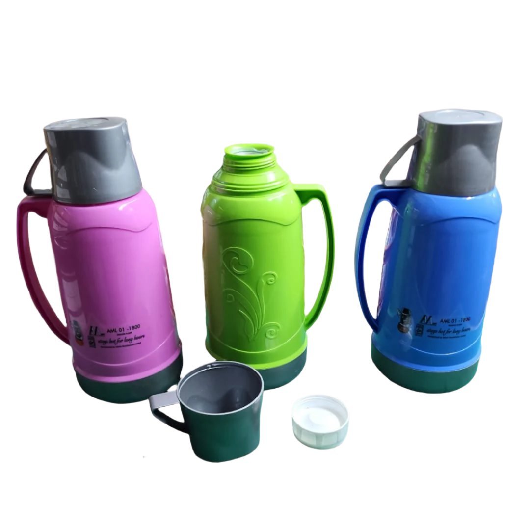 AML01-1800 ml Capacity Thermal Insulated Plastic ADL Vacuum Flask | Personal Use | Family Use | Beverage| Multiple Colors