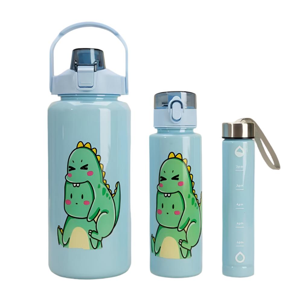 3-in-1 Tomato Motivational Water Bottles Set