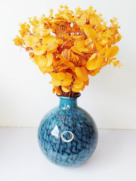 4cm Diameter Big Blue  Stylish Ceramic Vase | Home Decor | Office Spaces | Events Styling| Elegant Blue Ceramic for Small Floral Arrangements