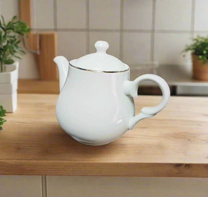 Tea Pot with Gold Ring