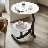 Nordic Luxury Double Layer Side Table | Modern Minimalist Design with Double Layers for Storage