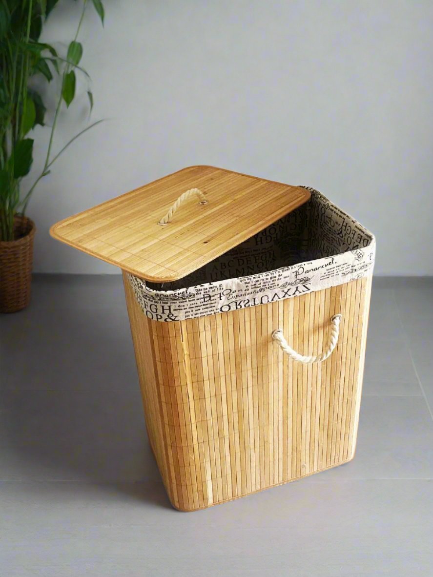 Durable New Design Collapsible Bamboo Laundry Basket | Space Saving Laundry Storage | Effective Laundry Management