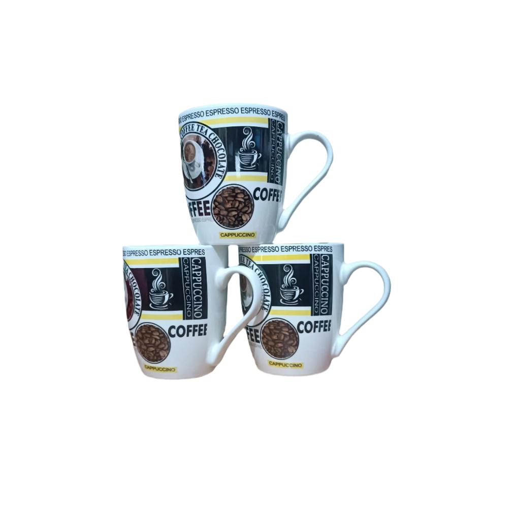 6 Piece Coffee Mug Set | High Quality Ceramic | Classic Design