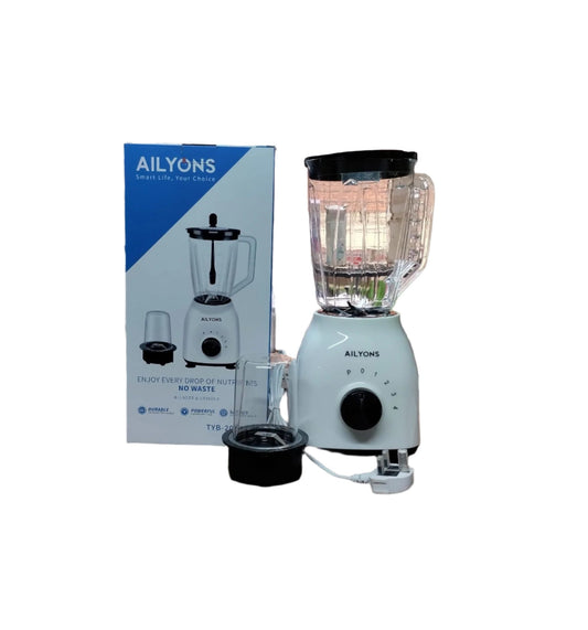 Ailyons 1800ml Capacity  White Blender with 350 Watts Motor | Kitchen Gadget | Ideal for Small Kitchen