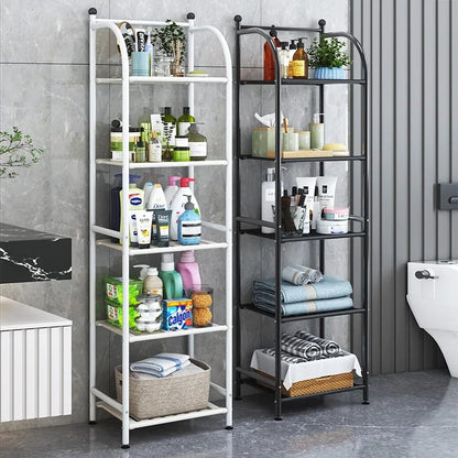 5 Tier Metallic Storage Rack | Heavy Duty Shelving Unit for Home, Garage, Kitchen, and Office Organization | 141.5cm x 29cm x 34cm