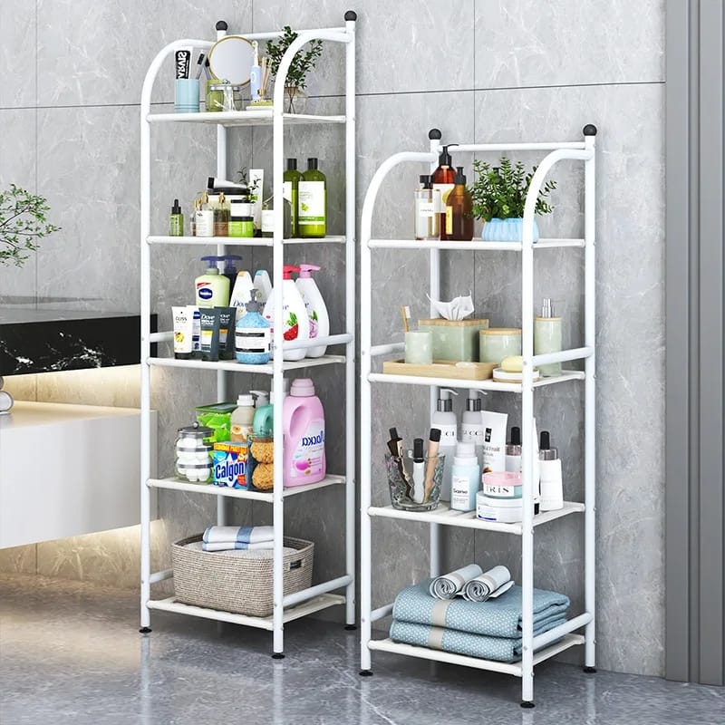 5 Tier Metallic Storage Rack | Heavy Duty Shelving Unit for Home, Garage, Kitchen, and Office Organization | 141.5cm x 29cm x 34cm