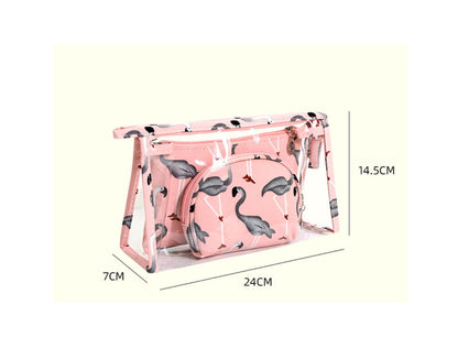 3 Pcs Women's Waterproof Cosmetic Bag Set | Toiletry Storage Bags | Travel Makeup Organizer Pouches