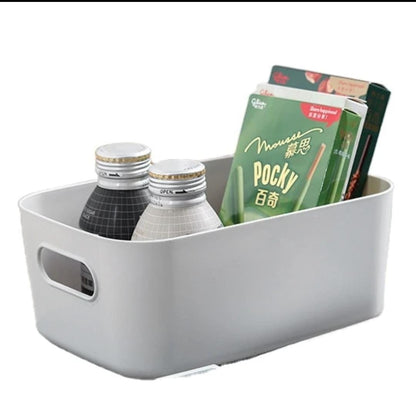 Multipurpose Storage Baskets | 30x20.5x12cm - White & Grey | General Home Storage