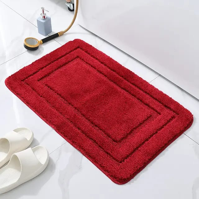 Flocking Anti-Slip Microfiber Door Mats | 50x80cm Bathroom Mats - Multiple Colors