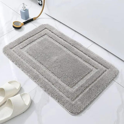 Flocking Anti-Slip Microfiber Door Mats | 50x80cm Bathroom Mats - Multiple Colors