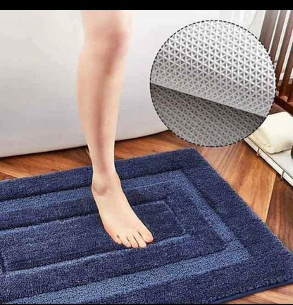 Flocking Anti-Slip Microfiber Door Mats | 50x80cm Bathroom Mats - Multiple Colors