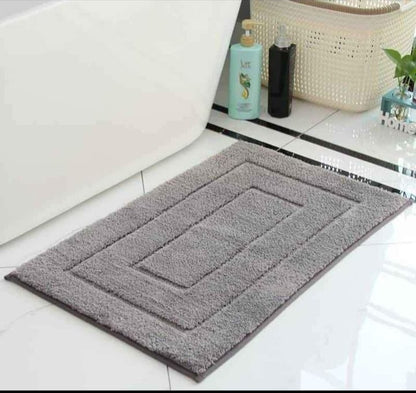 Flocking Anti-Slip Microfiber Door Mats | 50x80cm Bathroom Mats - Multiple Colors