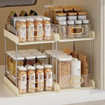 2 Tier Multipurpose Storage Rack | Spice, Cosmetic, and Perfume Organizer | 37x25x41cm