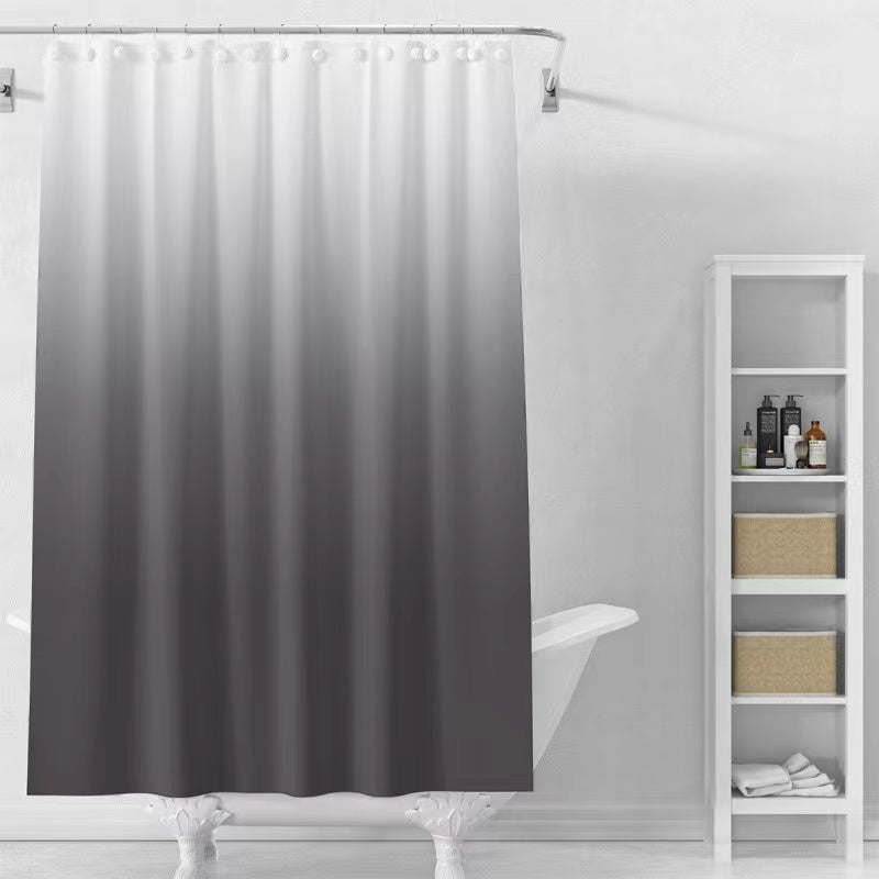 Shower Curtain with Hooks | 180x180cm Waterproof PEVA Curtain | Non Toxic, Mildew Resistant, Chlorine Free Bathroom Curtain