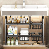 Multipurpose Under Sink  2 Tier Rack Organizer with Adjustable Width | Kitchen | Bathroom | Countertops