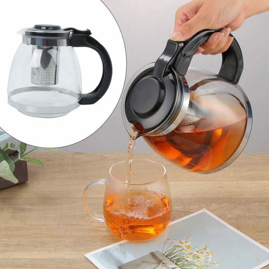 High Quality 1500ml Capacity Borosilicate Glass Infuser Kettle | Multipurpose | Tea, Coffee | Home & Office