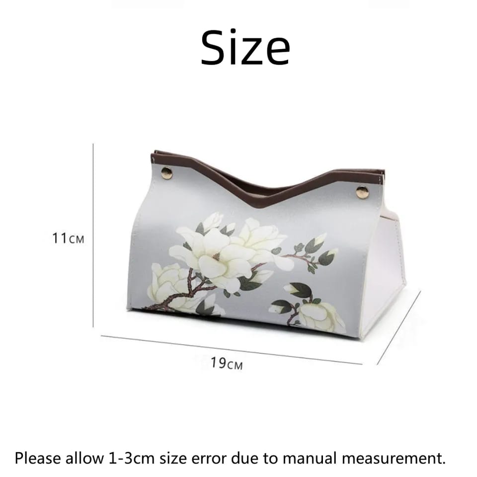 Tissue Box Organizer PU Leather Home Living Room Desktop Drawer Napkins Storage Car Toilet Paper Holder Bag Shop Tissue BoxPU Leather Tissue Box Organizer