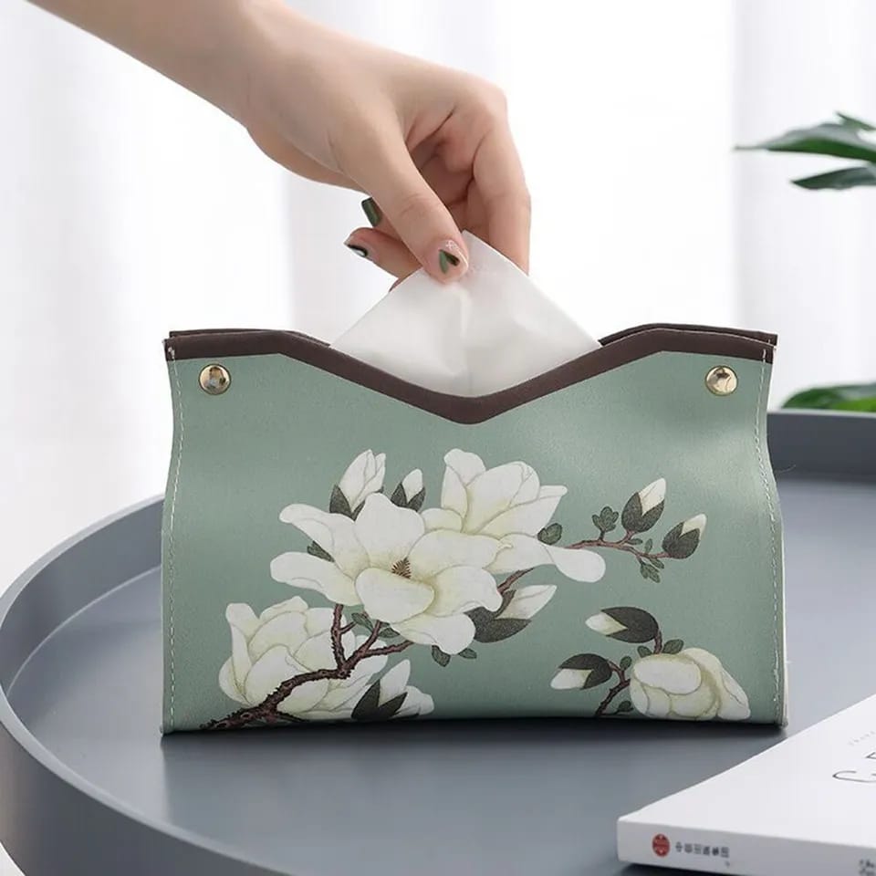 Tissue Box Organizer PU Leather Home Living Room Desktop Drawer Napkins Storage Car Toilet Paper Holder Bag Shop Tissue BoxPU Leather Tissue Box Organizer