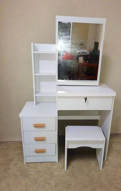 Wooden Bedroom Dressing Table with Sliding Mirror | Bedroom Furniture | 80 cm x 36 cm x 131 cm