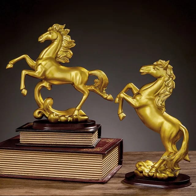 Rearing Horse Gold Decor | Elegant Home Accent - Two Designs Available