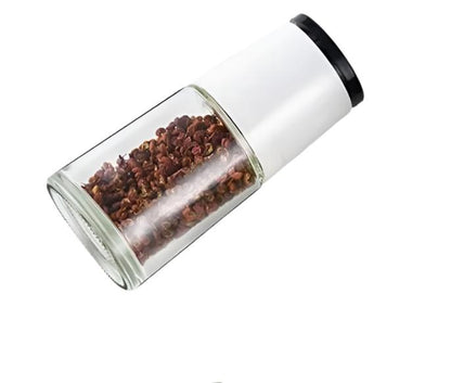 Classy Glass Salt |Pepper Shaker - White | Perfect for Daily Meals |Kitchen | Black, White