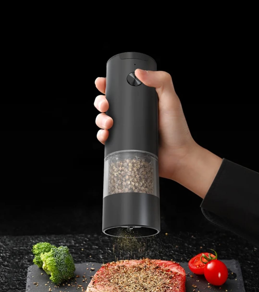 70ml Electric Rechargeable Salt and Pepper Grinder with Blue LED Light | Salt & Pepper | Kitchen Use