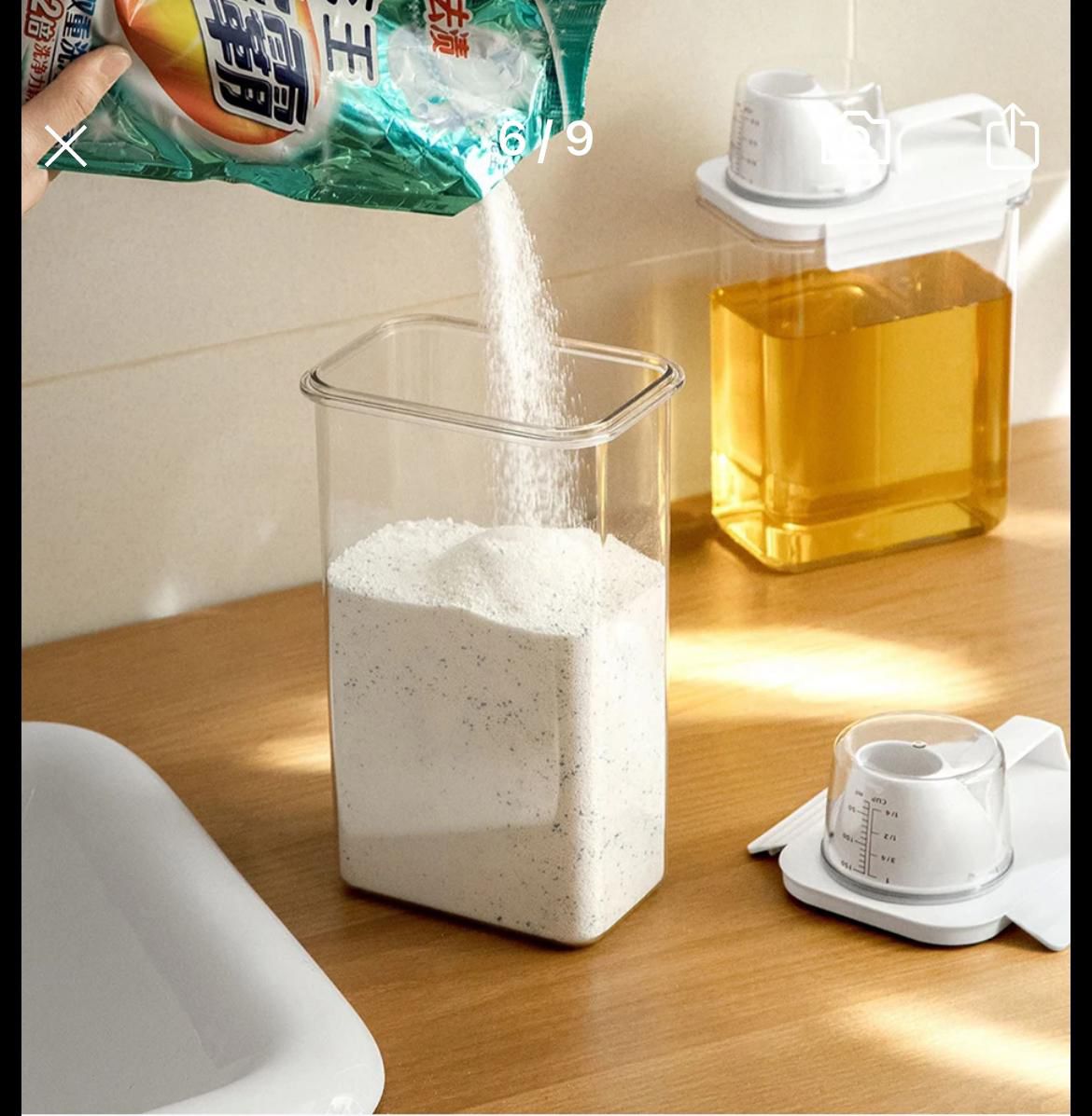 Acrylic Cereal & Laundry Detergent Storage Container – 2300ml Capacity, Durable & Clear Organizer