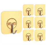 10pcs Strong Self-Adhesive Hooks |Durable Wall Hooks in Gold & Clear for Home and Office