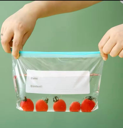 Reusable Ziplock Storage Bags | Food Grade Transparent, Small 1/2 kg, 20pcs