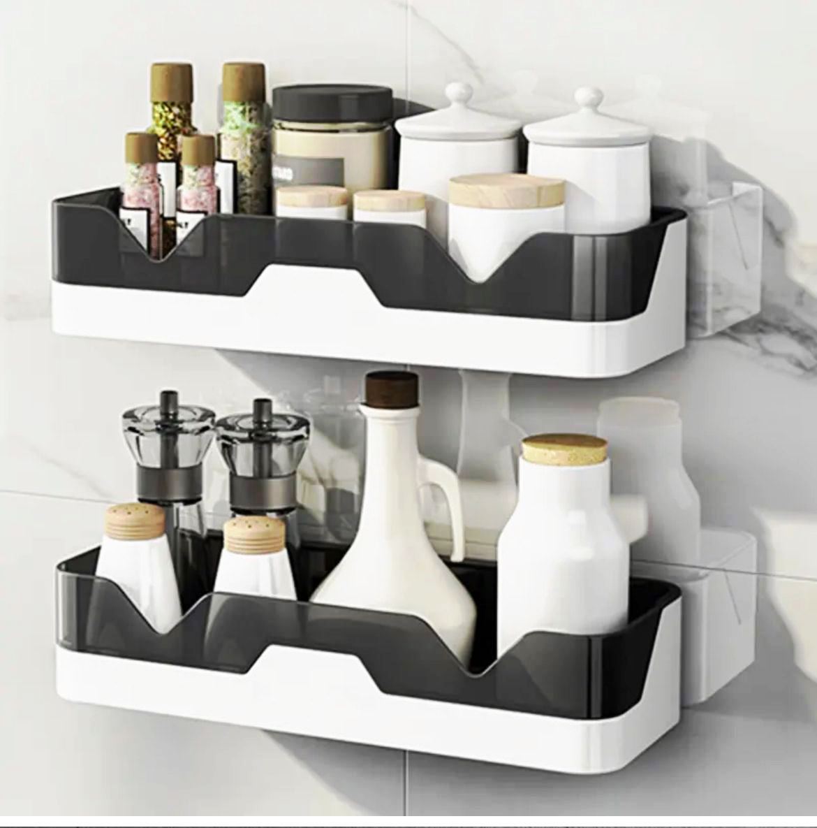 Multifunctional Shower Bathroom Storage Rack | Black Bathroom Shelf Organizer | No Drill Installation |  Showers, Bathrooms