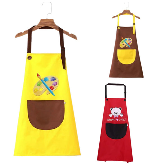 Kids Waterproof Aprons | Ideal for Cooking, Baking, and Crafting | Durable and Easy to Clean