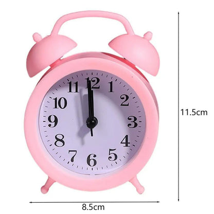 Cute Alarm Clock with Large Analog Display - Battery Operated | 8.5cm x 11.5cm | Bedside Tables | Desks