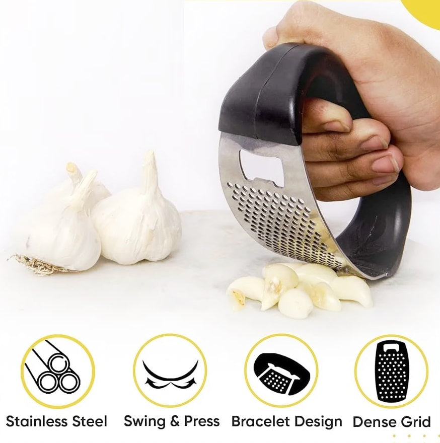 Ring Garlic Crusher Press | Home Cooking | Kitchen Gadgets | Multicolor